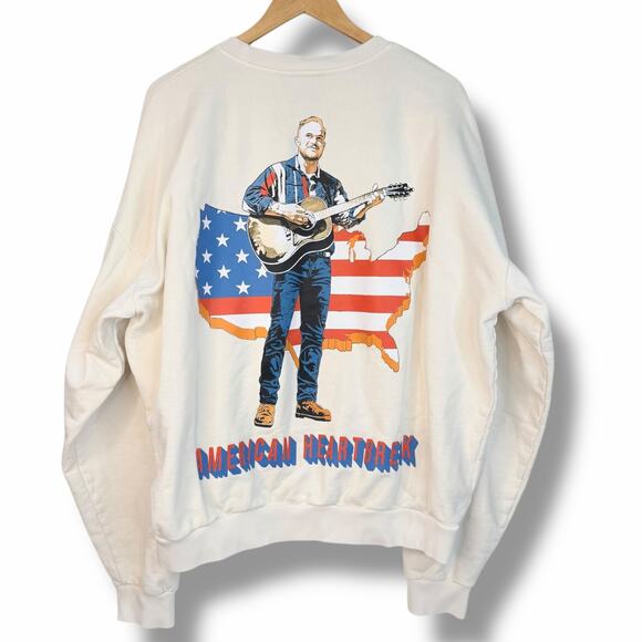 Luke Bryan Other - Zach Bryan American Heartbreak Official Tour Merch Crewneck Sweatshirt Cream XL